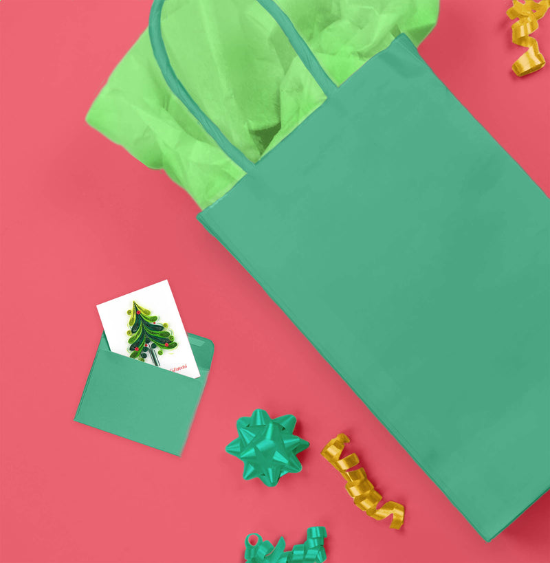 Quilling Card - Christmas Tree Gift Enclosure Mini Card Quilling Card