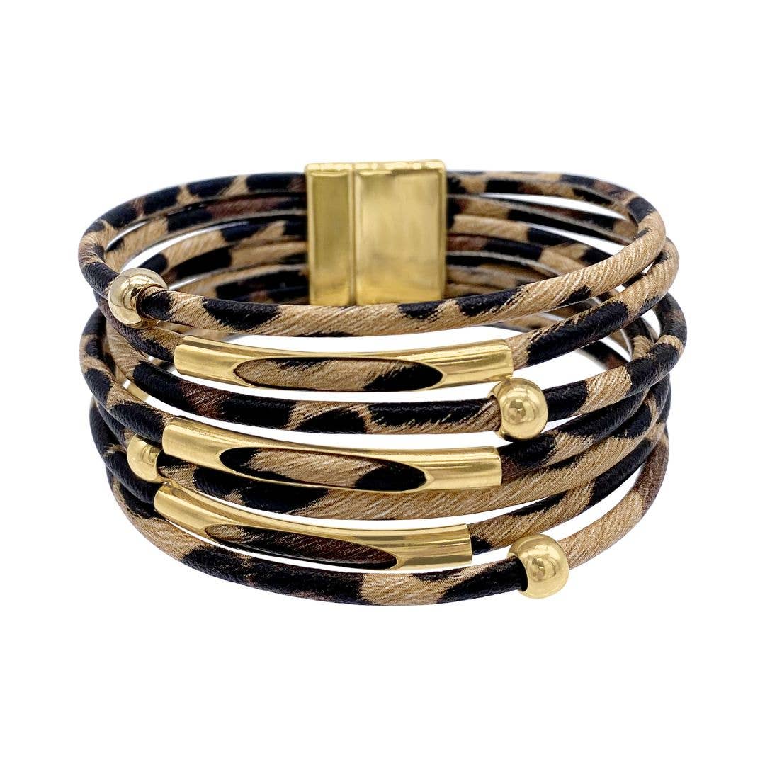 Leopard Print Bracelet Stack