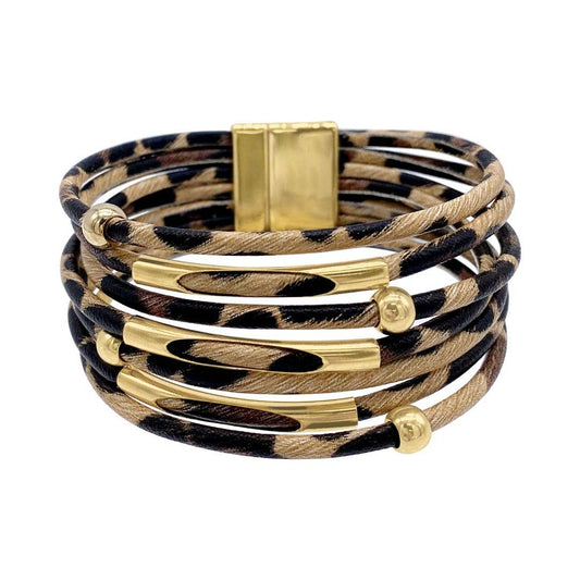 Leopard Print Bracelet Stack