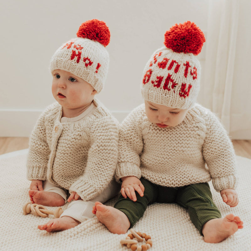 Huggalugs - Ho Ho Ho! Hand Knit Beanie Hat (2-6 years) Huggalugs