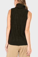 Gibsonlook - Turtleneck Cable Stitch Sweater Vest Gibsonlook