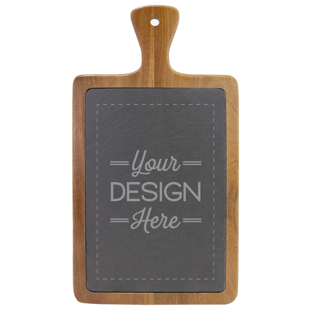 Susquehanna Glass Company - Custom Artwork Acacia Wood/Slate Board with Handle Susquehanna Glass Company