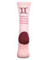 - Gemini Zodiac Sign Crew Sock: 9-11 / Pink Icing - Kindred & Crew