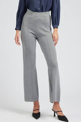 Current Air - High Waist Pintucked Knit Pants Current Air