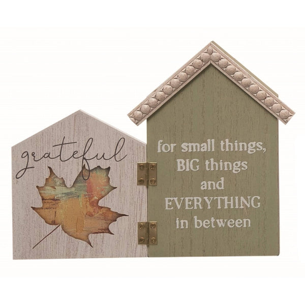 Wood Brown Grateful Tabletop Decor Transpac
