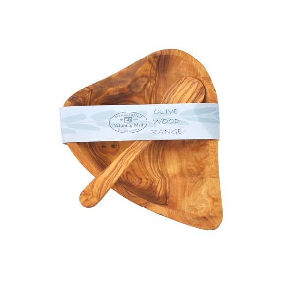 Naturally Med Inc. - Olive Wood Heart Dish and Spoon Gift Set Naturally Med Inc.
