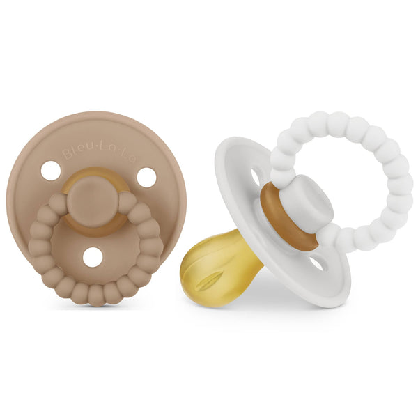 Bleu La La - Luladream Pacifier + Clip Collection - Natural Rubber Nipple Bleu La La