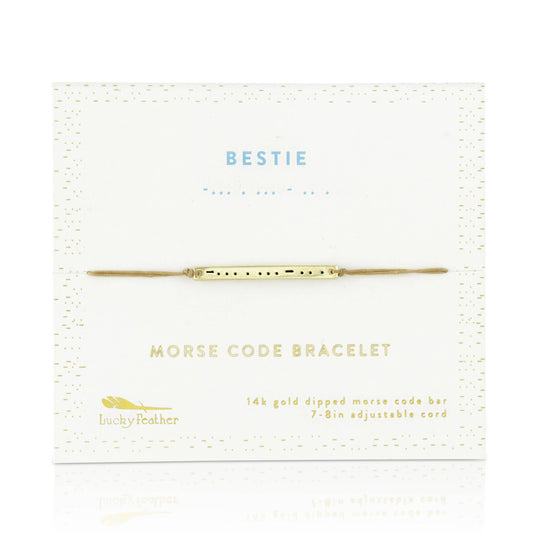 BESTIE Morse Code Bar Bracelet - BESTIE