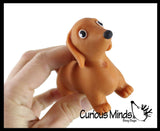 Curious Minds Toys - 1 Stretchy Weiner Dog Crushed Bead Sand Filled - Doggy Lover Curious Minds Toys