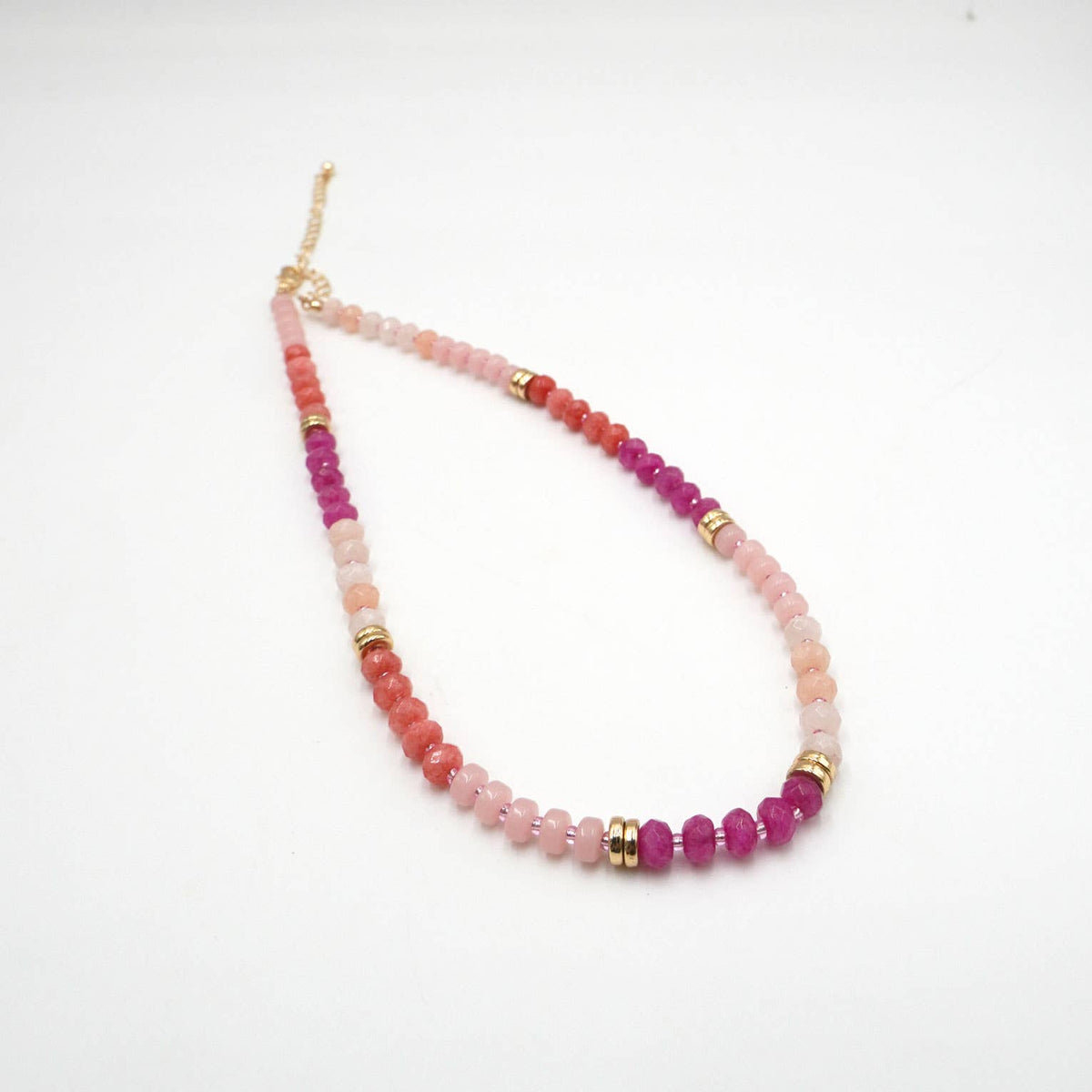 Pink Ombré Semi-Precious Stone Necklace, photo 4 of 4