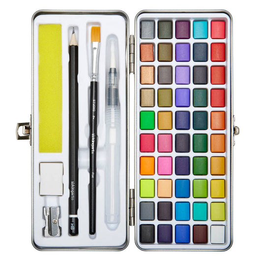 KINGART - Watercolor Paint Set – 69 Piece