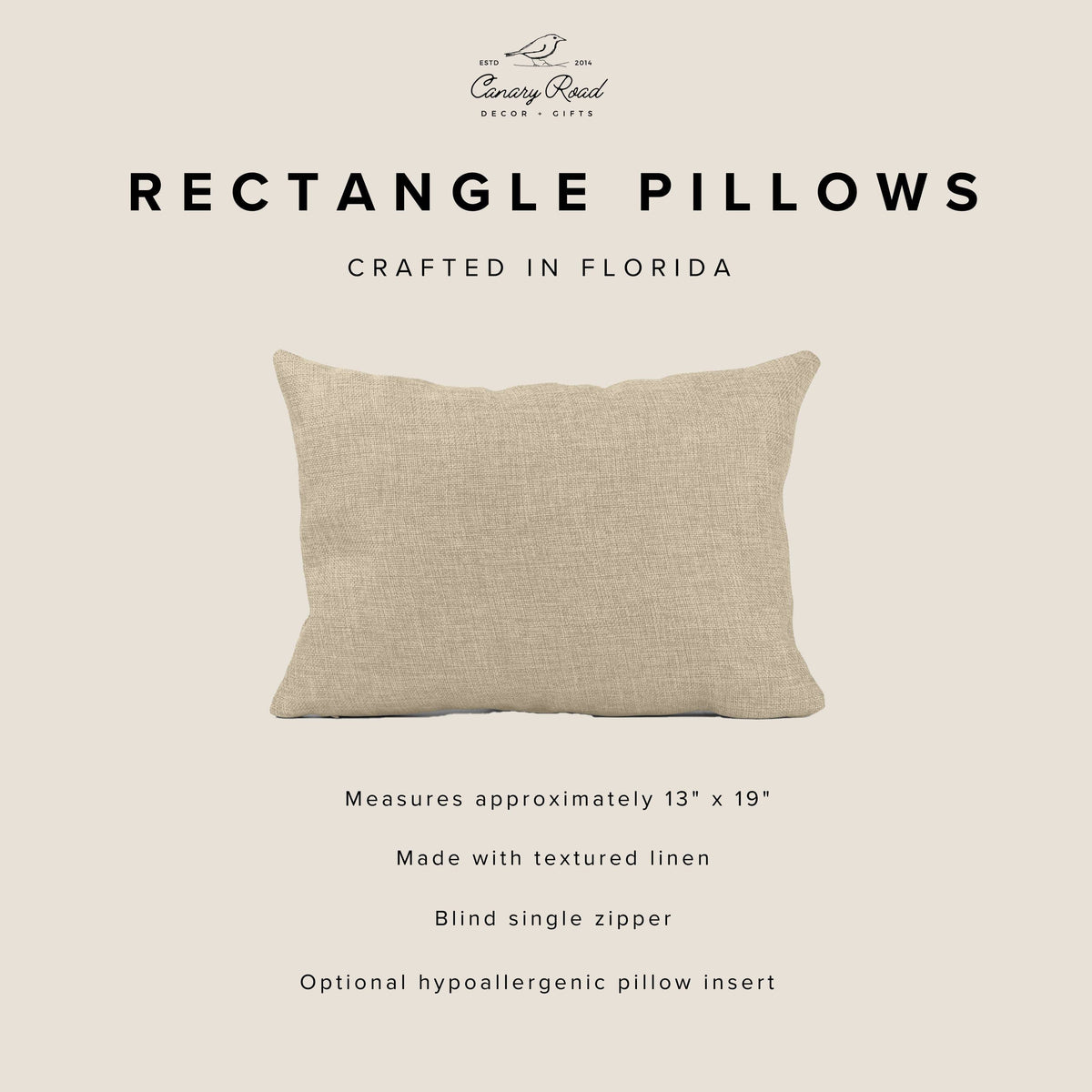 Canary Road - Customizable Location Life Is Better Rectangle Pillow Canary Road