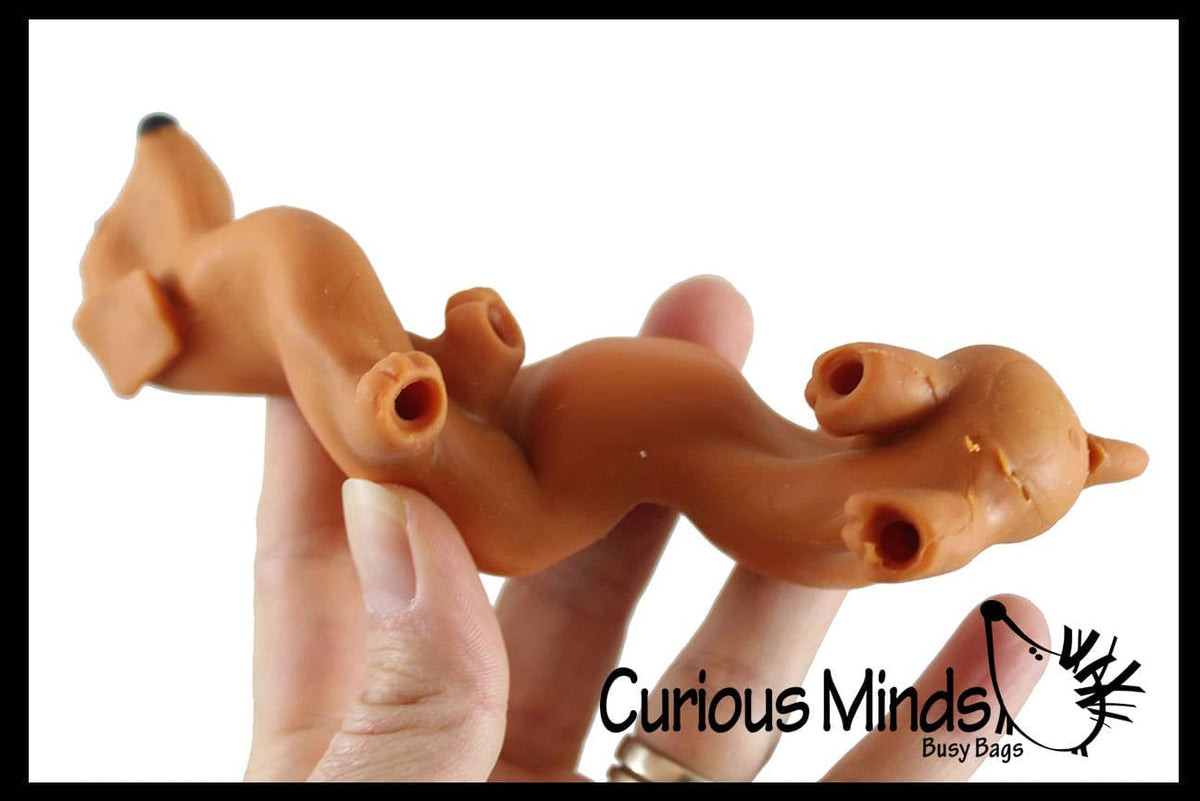 Curious Minds Toys - 1 Stretchy Weiner Dog Crushed Bead Sand Filled - Doggy Lover Curious Minds Toys