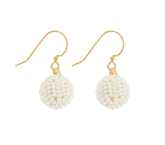 Aid Through Trade - The Bauble Earring- Cream Aid Through Trade