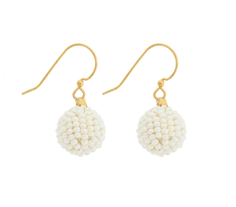 Aid Through Trade - The Bauble Earring- Cream