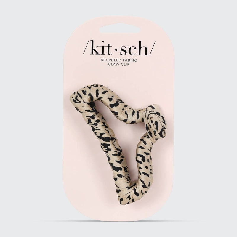 KITSCH - Satin Wrapped Claw Clip - Leopard KITSCH