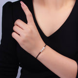 Shell Pearl & Onyx Gemstone Bracelet – Gold