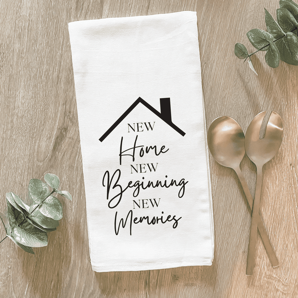 Lissi Designs - New Home, New Beginning, New Memories - Cotton Tea Towel Lissi Designs