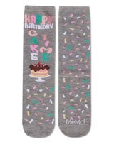 Happy Birthday Cake Time Greeting Card Socks