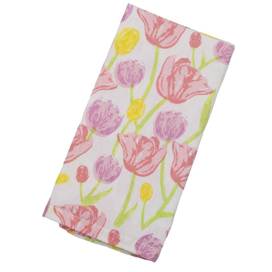 The Royal Standard - Tulip Fields Napkin   White/Multi   18x18 The Royal Standard