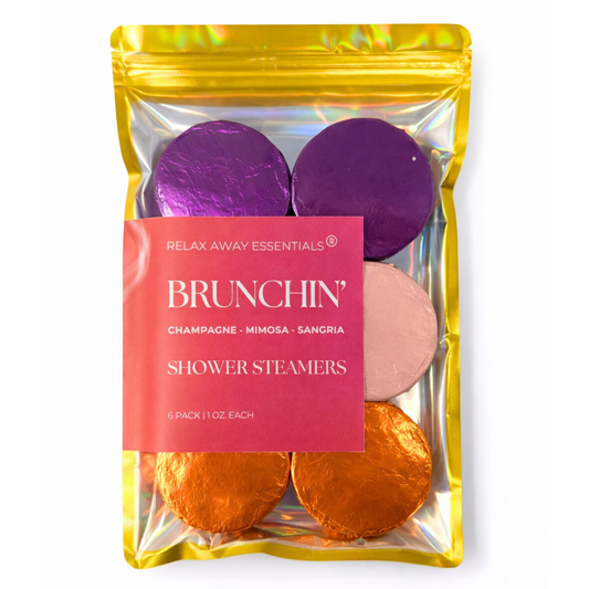 Relax Away Essentials - Shower Steamers - Brunchin' 6 Pack - Made in USA - Spa
