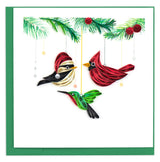 Quilling Card - Holiday Bird Ornaments Quilling Card