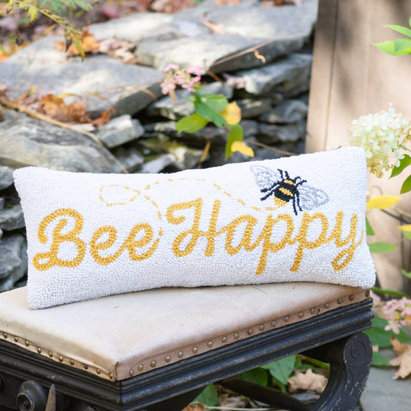 Peking Handicraft - Bee Happy Hook Pillow Peking Handicraft