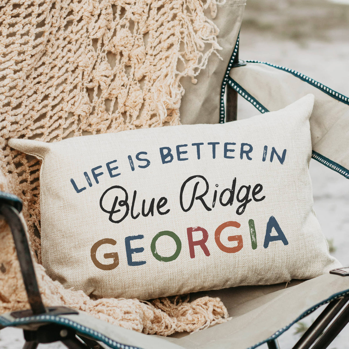 Canary Road - Customizable Location Life Is Better Rectangle Pillow Canary Road