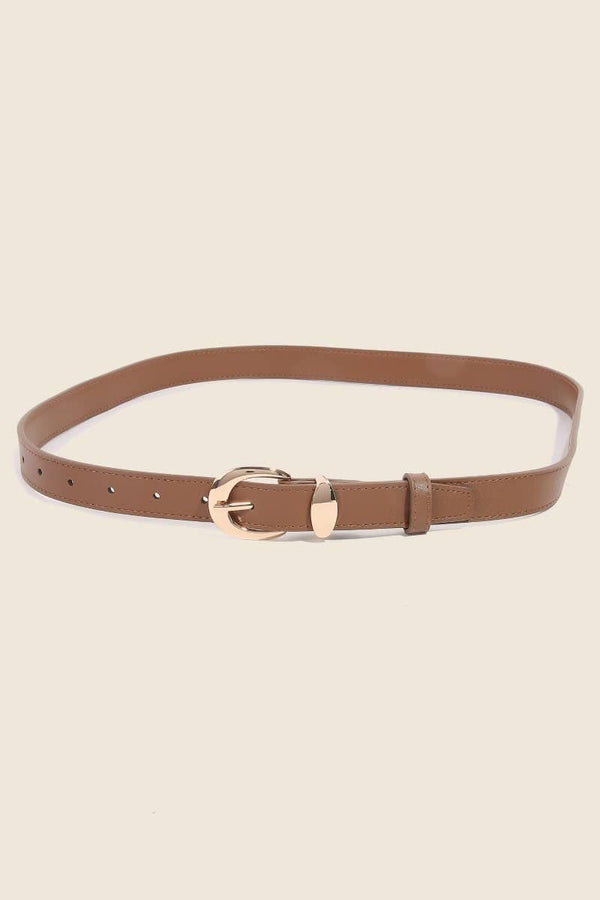 Anarchy Street - Metallic Crescent Buckle Leather Belt Anarchy Street