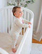 Baby Heart Bamboo Convertible Footed Onesie