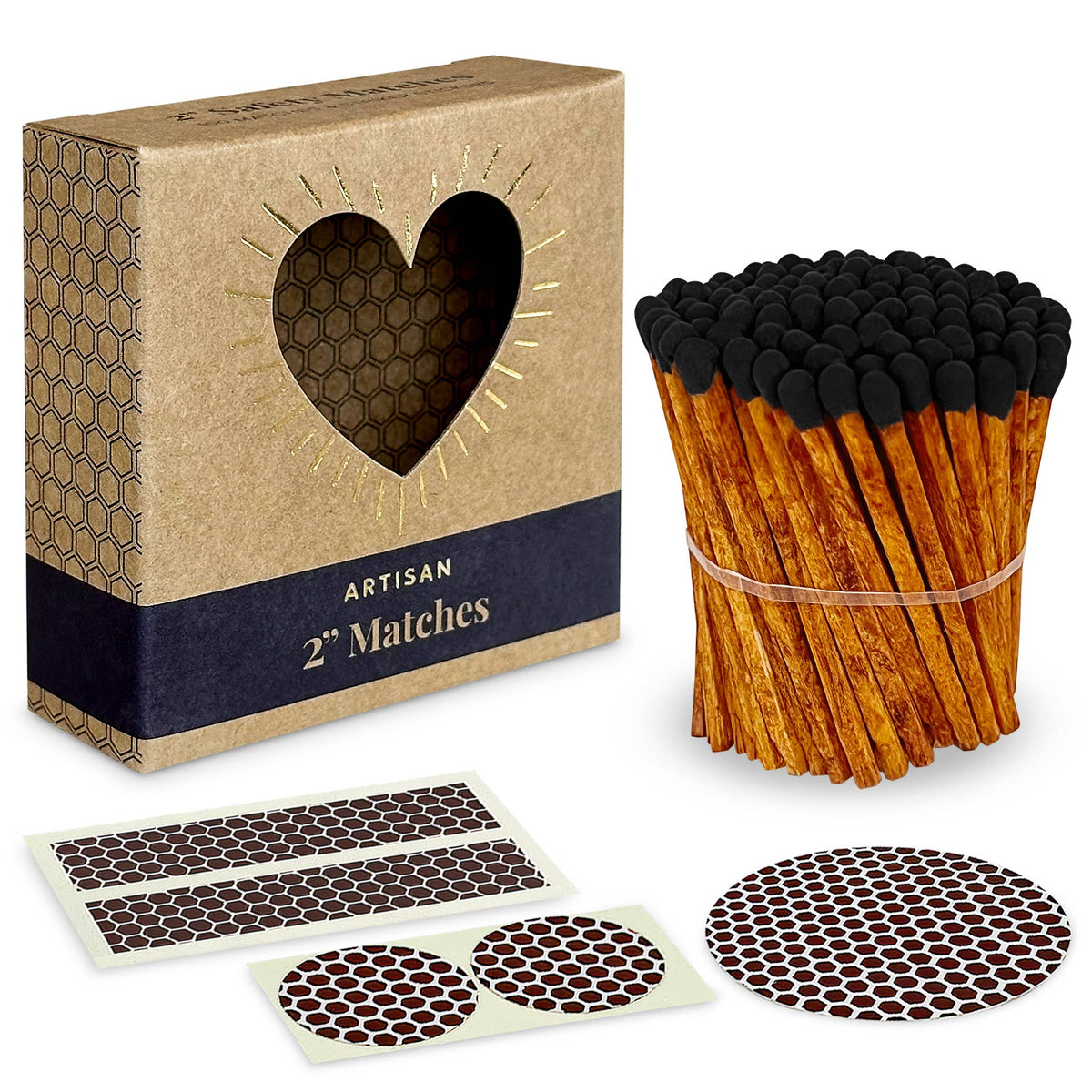 2" Refill Matches - Colors of Your Choice + Striker Stickers Thankful Greetings