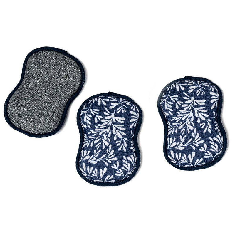Once Again Home Co. - RE:Usable Sponge (Set of 3) - Herbage in Navy Once Again Home Co.