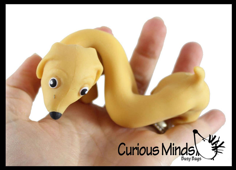 Curious Minds Toys - 1 Stretchy Weiner Dog Crushed Bead Sand Filled - Doggy Lover Curious Minds Toys