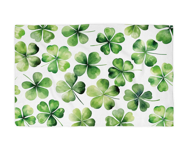 Shamrock Irish Kitchen Towel St Patrick's Day Decor Lucky Canary Road