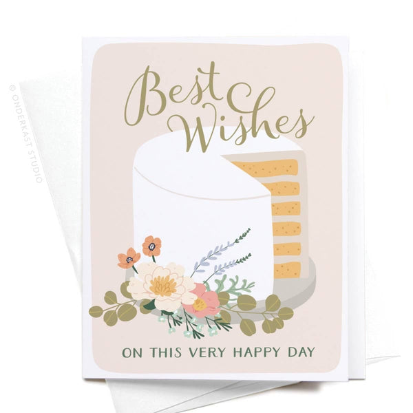 Onderkast Studio - Best Wishes Cake Greeting Card Onderkast Studio