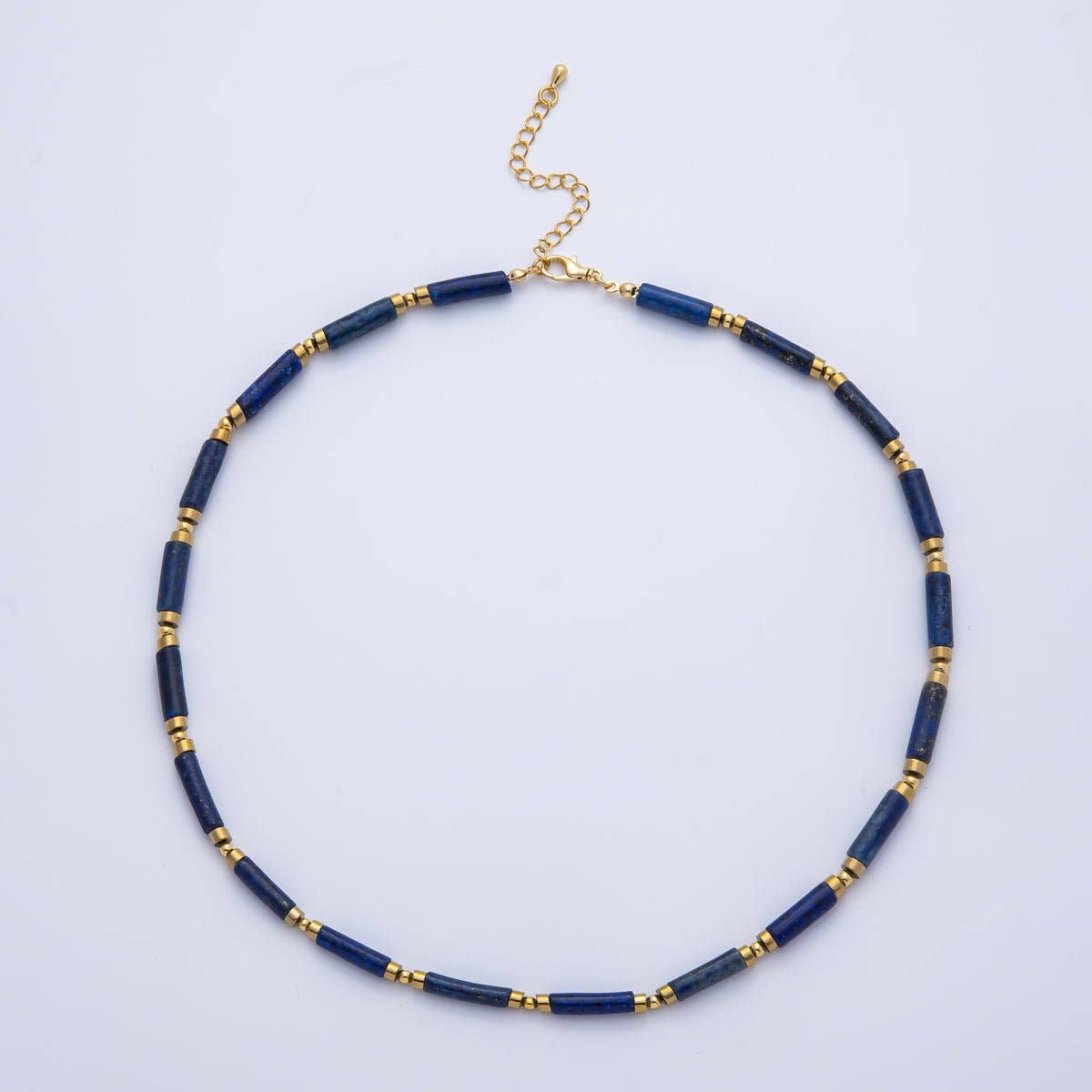Lapis Lazuli Gemstone Choker Necklace | 18K Gold Filled