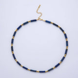 Lapis Lazuli Gemstone Choker Necklace | 18K Gold Filled