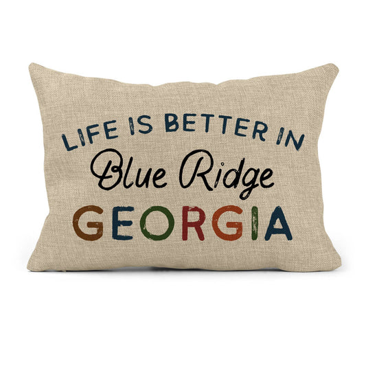Canary Road - Customizable Location Life Is Better Rectangle Pillow Canary Road