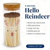 Thankful Greetings - Hello Reindeer Decorative Matches - Gifts & Stockings Thankful Greetings