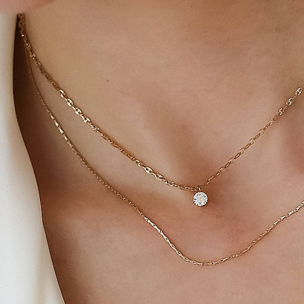 18K Gold Plated Layered Chain Necklace