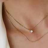 18K Gold Plated Layered Chain Necklace