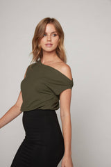 Sunday Ritual - Drop Shoulder Top - Olive Sunday Ritual