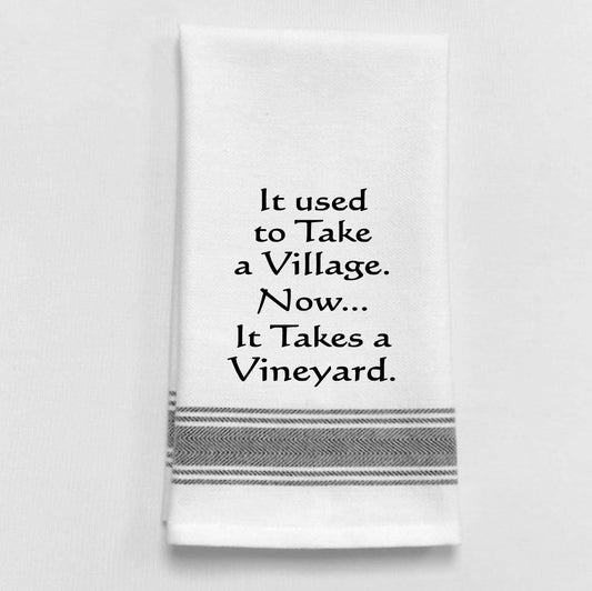 Wild Hare Designs - BB-I-348 White Kitchen Towel "It used to take..." Wild Hare Designs