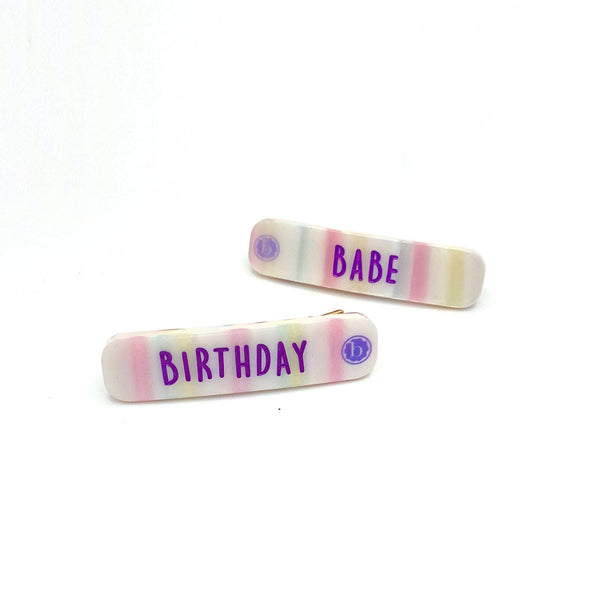 2PK BAR CLIPS: birthday babe - Kindred & Crew