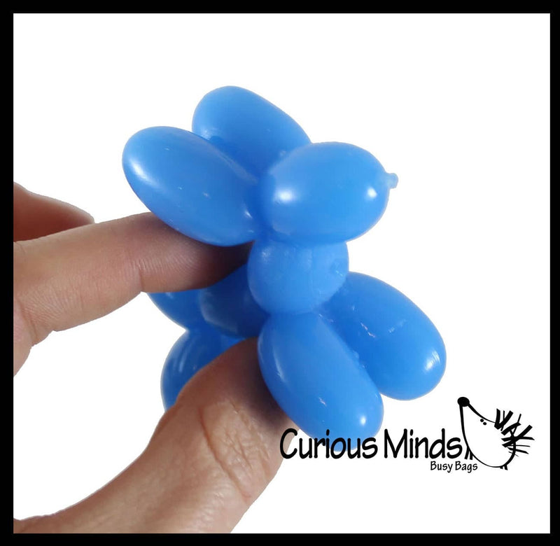 Curious Minds Toys - 1 Mini Balloon Dog Stretchy Toy - Cute Squishy Sensory Fidg Curious Minds Toys
