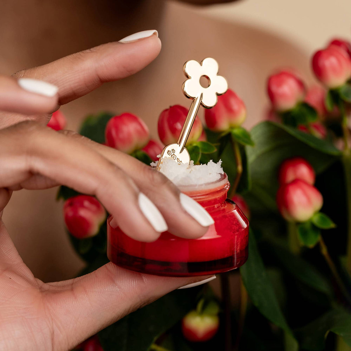 Poppy & Pout - Lip Care Spatula, Gold Daisy Poppy & Pout