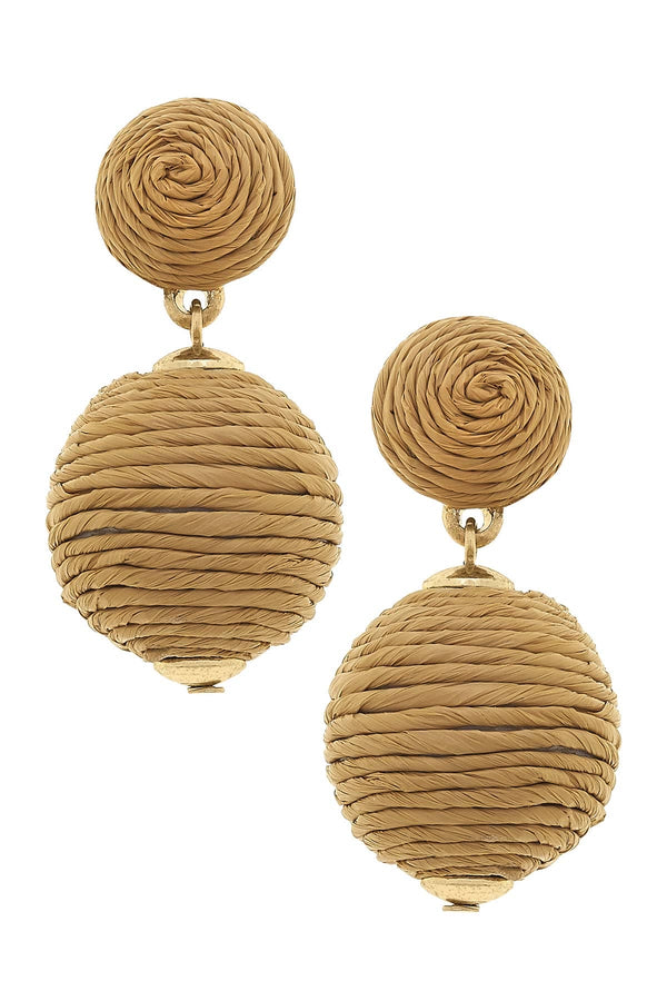Canvas Style - Flora Raffia Drop Earrings Canvas Style