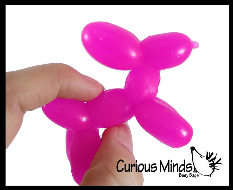 Curious Minds Toys - 1 Mini Balloon Dog Stretchy Toy - Cute Squishy Sensory Fidg Curious Minds Toys