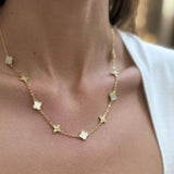 Mother of Pearl Mini Clover Necklace