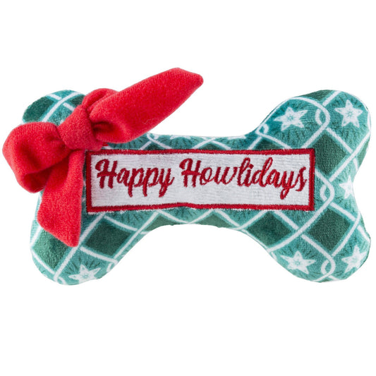 Haute Diggity Dog - Happy Howlidays Bone - Stocking Stuffer Christmas Dog Toy Haute Diggity Dog